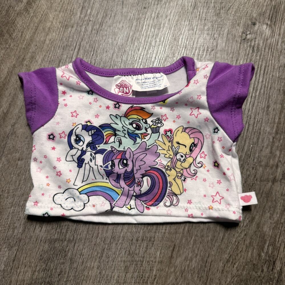 Build A Bear Workshop My Little Pony T-Shirt Clothing Shirt Purple BAB Top